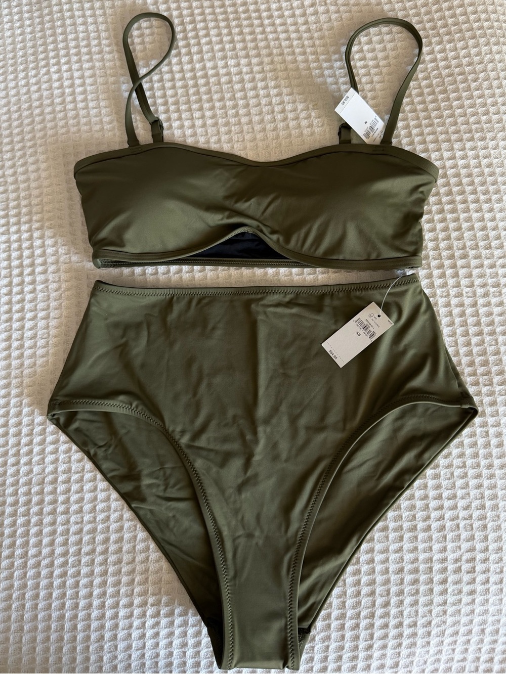 🆕GAP Olive High-Waist Bandeau Bikini